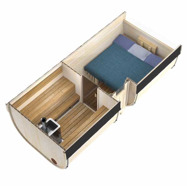 pic 5m Outdoor Sauna for 6 persons with seats or bed_full_inside_view