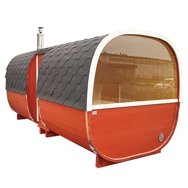 pic 5m Outdoor Sauna for 6 persons with seats or bed_side view-1