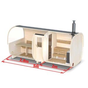 pic 2 5m outdoor sauna for 6 persons with seats or bed