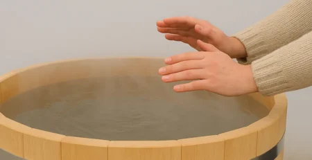 image comment garder leau chaude dans le bain nordique chauffe au bois