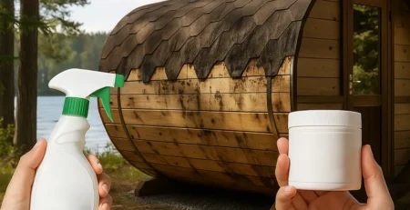 image causes de lapparition de moisissures sur un sauna tonneau