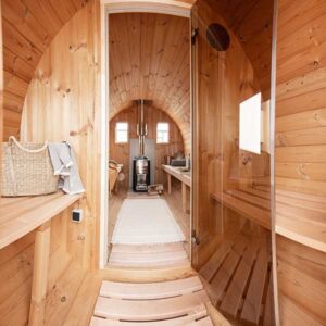 pic 5 4m for 4 persons outdoor sauna with dressing room and outside seats