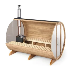 image 3m miroir sauna tonneau pour 6 personnes