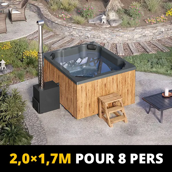 image 1 bains nordique en fibre de verre octa 2.0×1.7m pour 8 pers.