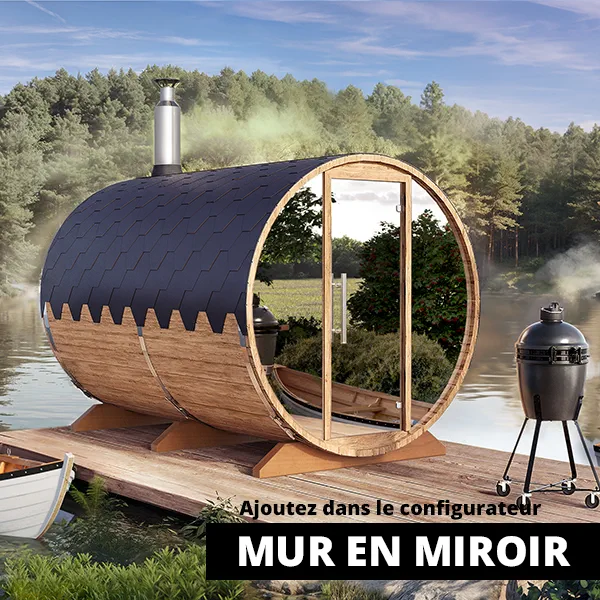 image 3m sauna tonneau pour 6 personnes s3 miroir