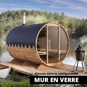 image 3m sauna tonneau pour 6 personnes s3 verre