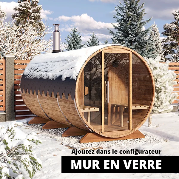 image 4m sauna tonneau avec vestiaire pour 8 personnes s4p verre