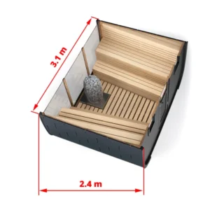 Sauna Vision - Sauna Tonneau Ovale pour 8 personnes