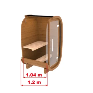 Sauna Tonneau Мertical Solo 1 m pour 1 personne – Image 1