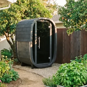 Sauna Tonneau Мertical Solo 1 m pour 1 personne – Image 2